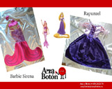 Ana y Botón: Rapunzel  - Barbie Sirena 